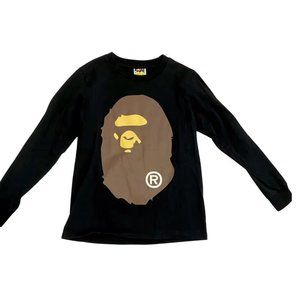 BAPE Big Ape Head Long Sleeve Tee in Black